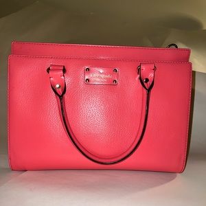 Kate Spade Wellesley Durham Leather Satchel Bright Pink